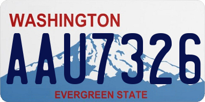 WA license plate AAU7326