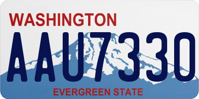 WA license plate AAU7330