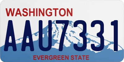 WA license plate AAU7331