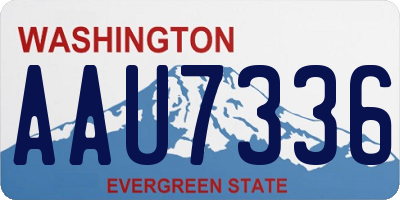 WA license plate AAU7336