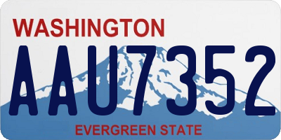 WA license plate AAU7352