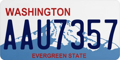 WA license plate AAU7357