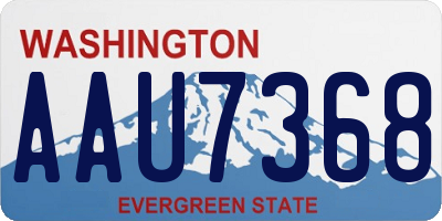 WA license plate AAU7368