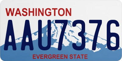 WA license plate AAU7376