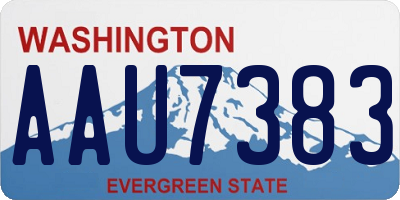 WA license plate AAU7383