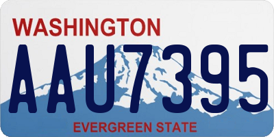 WA license plate AAU7395