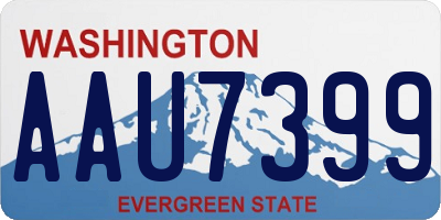 WA license plate AAU7399