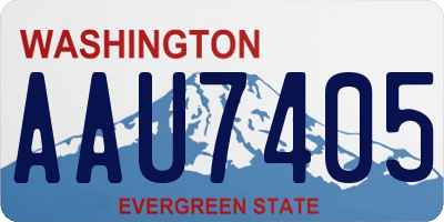 WA license plate AAU7405
