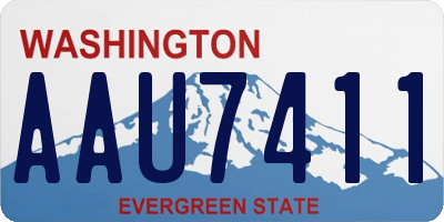 WA license plate AAU7411