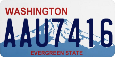 WA license plate AAU7416