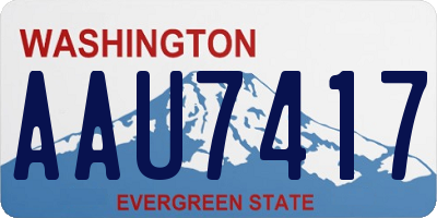 WA license plate AAU7417