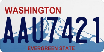 WA license plate AAU7421