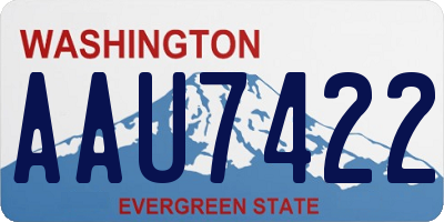 WA license plate AAU7422