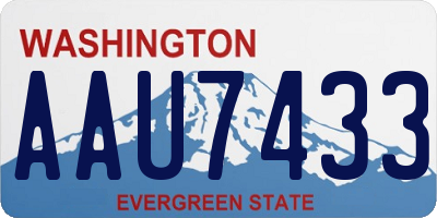 WA license plate AAU7433