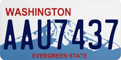 WA license plate AAU7437
