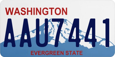 WA license plate AAU7441