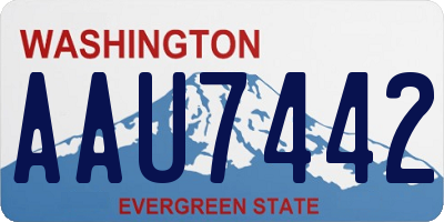 WA license plate AAU7442