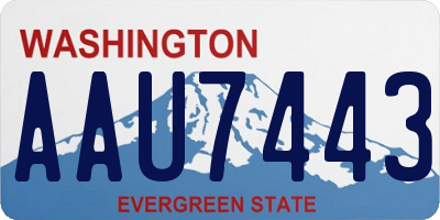 WA license plate AAU7443
