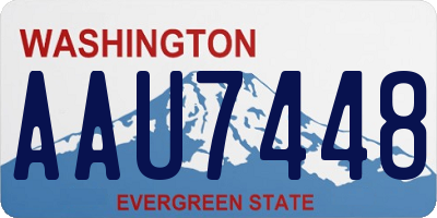 WA license plate AAU7448