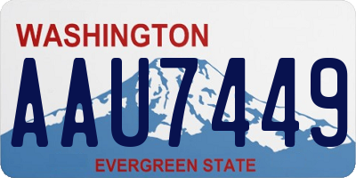 WA license plate AAU7449