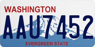 WA license plate AAU7452