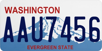 WA license plate AAU7456