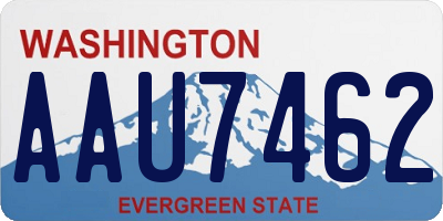 WA license plate AAU7462