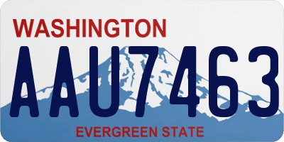 WA license plate AAU7463