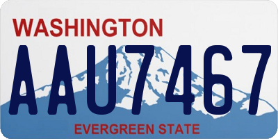 WA license plate AAU7467