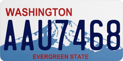 WA license plate AAU7468