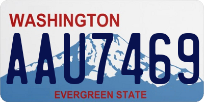 WA license plate AAU7469