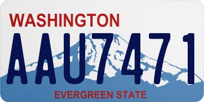 WA license plate AAU7471
