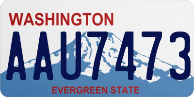 WA license plate AAU7473