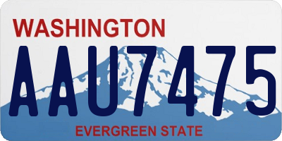 WA license plate AAU7475