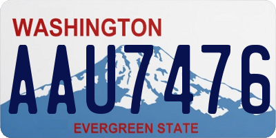 WA license plate AAU7476