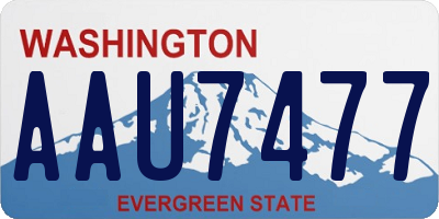 WA license plate AAU7477