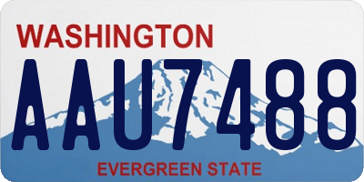 WA license plate AAU7488
