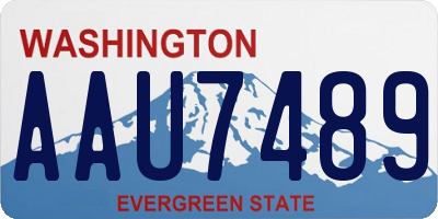 WA license plate AAU7489
