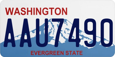 WA license plate AAU7490