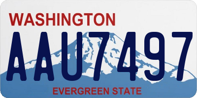 WA license plate AAU7497