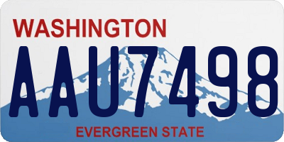 WA license plate AAU7498