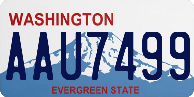 WA license plate AAU7499