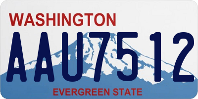 WA license plate AAU7512