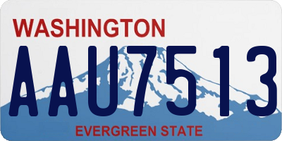 WA license plate AAU7513
