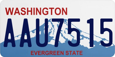 WA license plate AAU7515