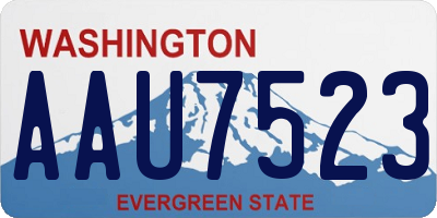 WA license plate AAU7523