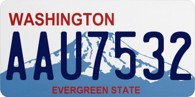 WA license plate AAU7532
