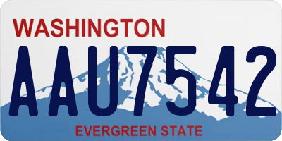 WA license plate AAU7542