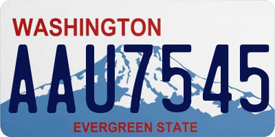 WA license plate AAU7545