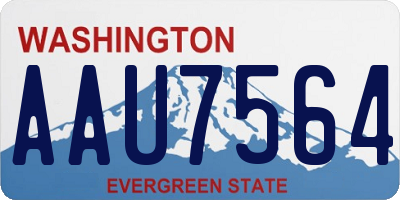 WA license plate AAU7564